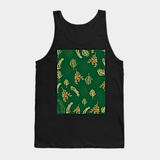 Green Festive Leaf Design for Christmas and Seasonal Holidays Tank Top